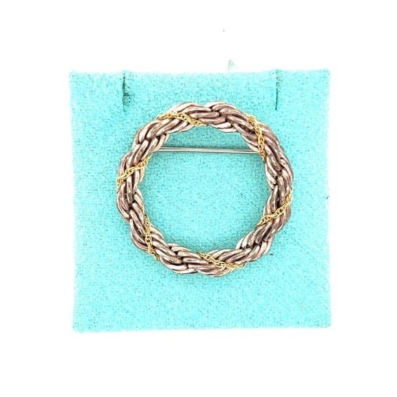 Retired 925 750 T&Co. Rope Brooch